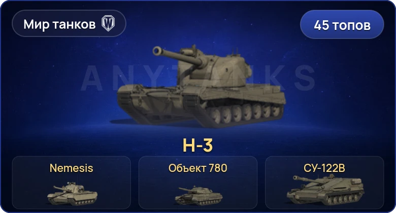 45 Топов | Объект 780 | BZ-74-1 | H-3 | Nemesis 