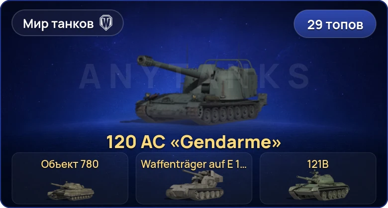 World of Tanks (RU) — 29 Топов | Объект 780 | BZ-74-1 | 120 AC «Gendarme» | Waffenträger auf E 100 
