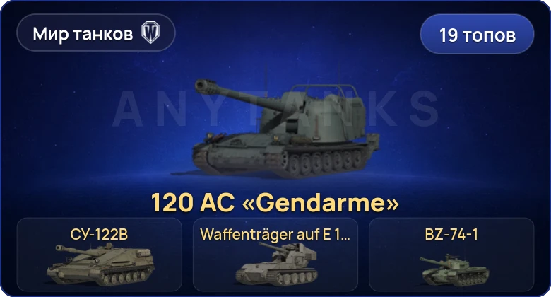 Мир Танков — 19 Топов | BZ-74-1 | 120 AC «Gendarme» | Waffenträger auf E 100 | FV215b (183) 