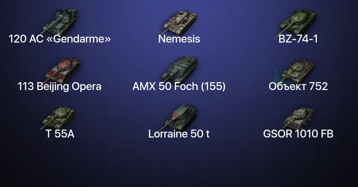 Мир Танков — 13 Топов | BZ-74-1 | 120 AC «Gendarme» | Nemesis 