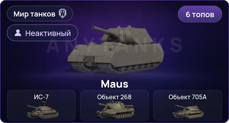 Мир Танков — Неактив | 6 Топов  