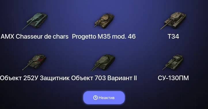 Мир Танков — Неактив | 4 Топа  