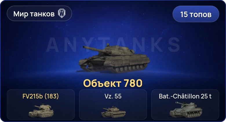 Мир Танков — 15 Топов | Объект 780 | FV215b (183) 