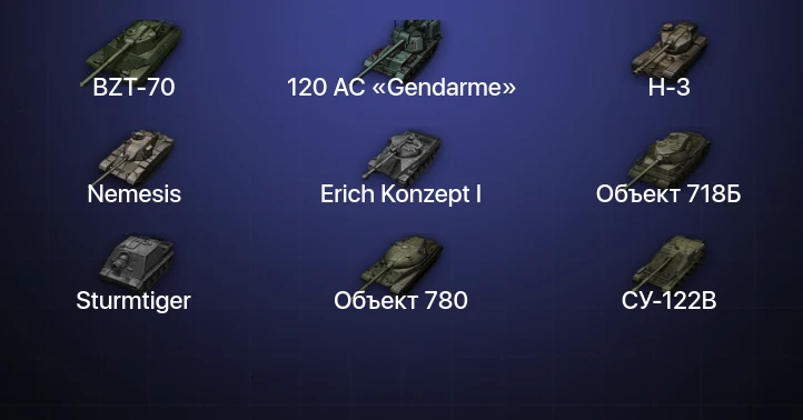 Мир Танков — 79 Топов | FV215b (183) | Waffenträger auf E 100 | Kampfpanzer 07 P(E) | Объект 780 