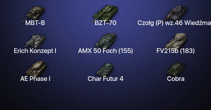 Мир Танков — 24 Топа | Czołg (P) wz.46 Wiedźmak | FV215b (183) | Cobra | BZT-70 