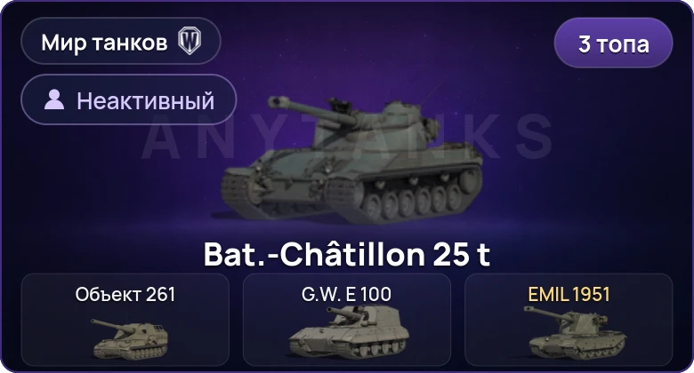 World of Tanks (RU) — Неактив | 3 Топа  