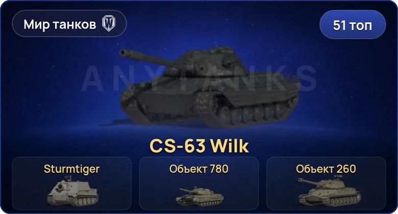 World of Tanks (RU) — 51 Топ | Объект 780 | CS-63 Wilk | Sturmtiger | Объект 260 