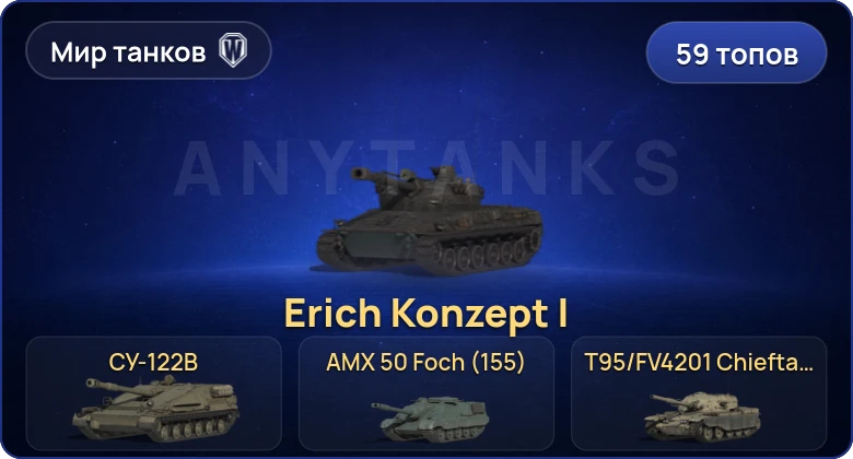 59 Топов | Erich Konzept I | T95/FV4201 Chieftain | Объект 279 