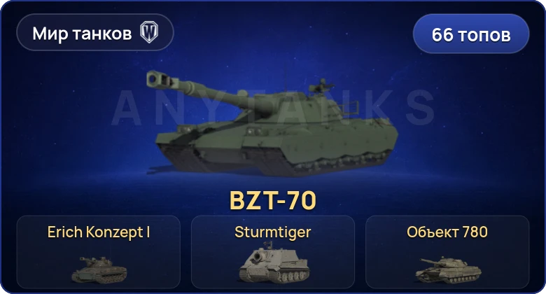 66 Топов | Объект 780 | Erich Konzept I | Sturmtiger | BZT-70 