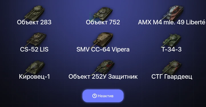 Мир Танков — Неактив | 4 Топа  
