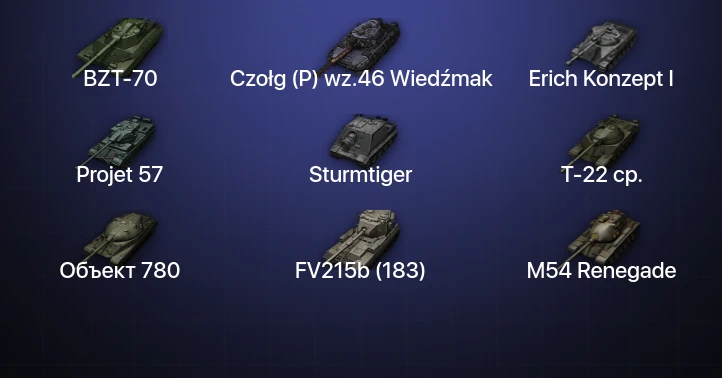 Мир Танков — 38 Топов | Czołg (P) wz.46 Wiedźmak | FV215b (183) | Объект 780 | Cobra 