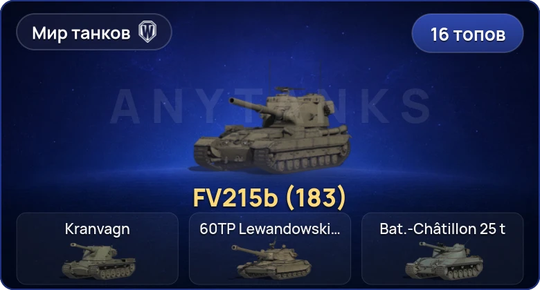 Мир Танков — 16 Топов | FV215b (183) | BZ-176 
