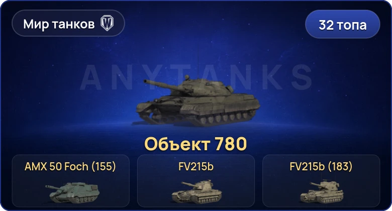 World of Tanks (RU) — 32 Топа | Объект 780 | Объект 279 | FV215b (183) 