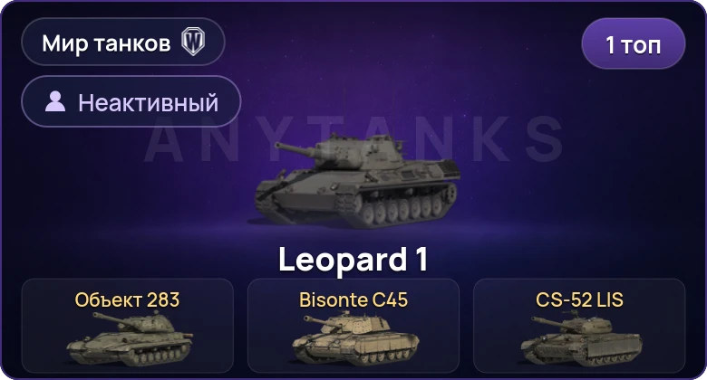 World of Tanks (RU) — Неактив | 1 Топ  