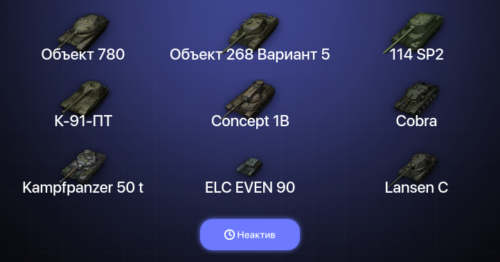 Неактив | 21 Топ | 114 SP2 | Cobra 
