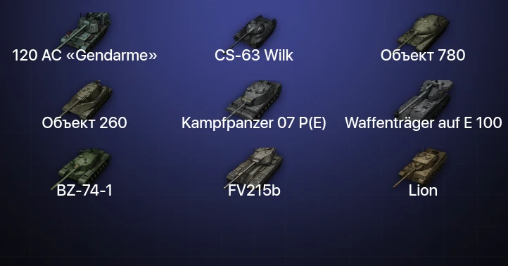 Мир Танков — 39 Топов | Объект 780 | BZ-74-1 | CS-63 Wilk | 120 AC «Gendarme» 
