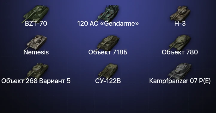 Аккаунт Мир Танков: 80 Топов | FV215b (183) | Waffenträger auf E 100 | Kampfpanzer 07 P(E) | Объект 780 