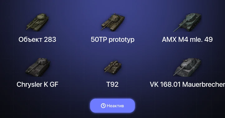 Мир Танков — Неактив | 1 Топ  