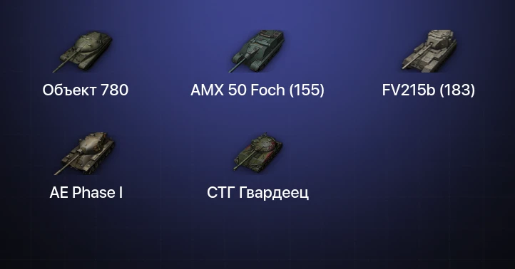 Мир Танков — 25 Топов | FV215b (183) | Объект 780 