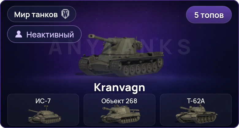 World of Tanks (RU) — Неактив | 5 Топов  