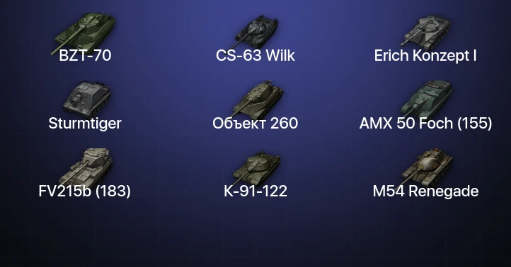 Мир Танков — 42 Топа | FV215b (183) | CS-63 Wilk | Объект 260 | Cobra 