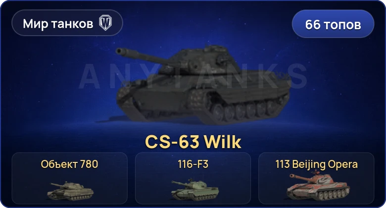 Мир Танков — 66 Топов | Объект 780 | CS-63 Wilk | 116-F3 