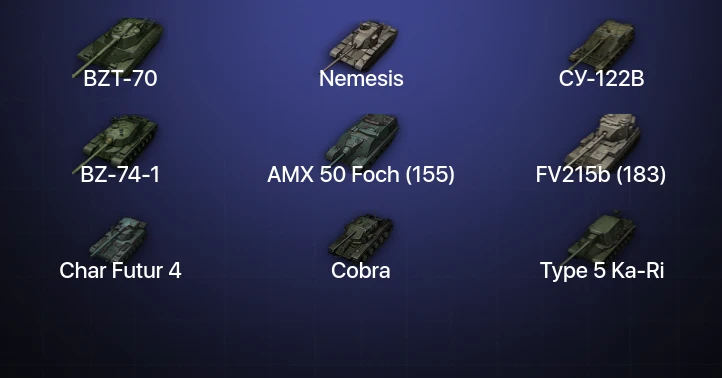 Мир Танков — 22 Топа | FV215b (183) | BZ-74-1 | Cobra | Nemesis 
