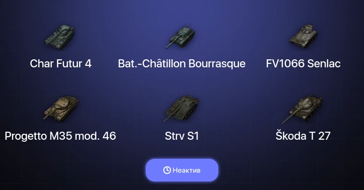 World of Tanks (RU) — Неактив | 3 Топа  