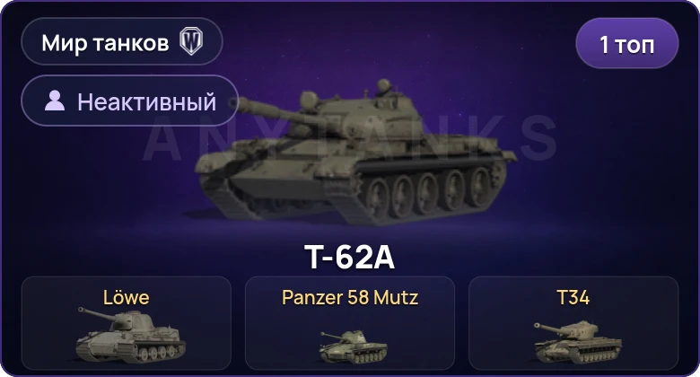 World of Tanks (RU) — Неактив | 1 Топ  