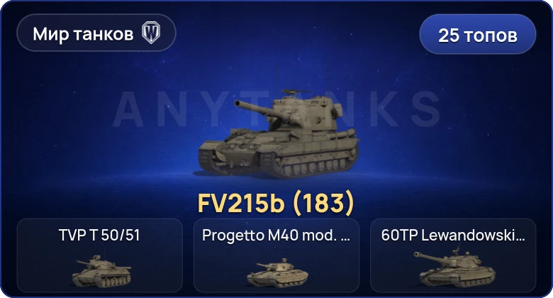 Мир Танков — 25 Топов | FV215b (183) 