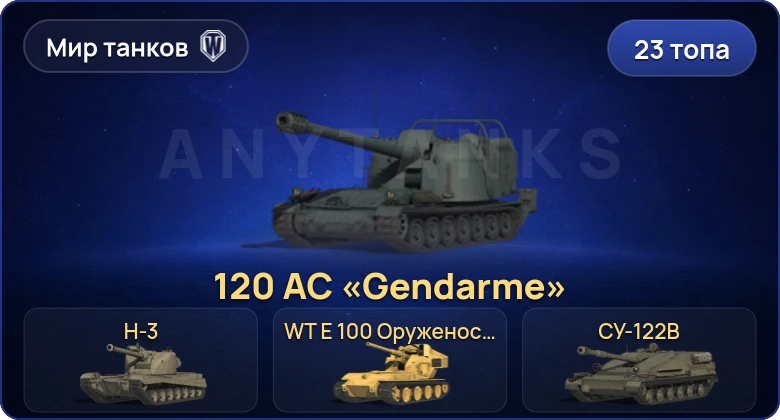 World of Tanks (RU) — 23 Топа | H-3 | 120 AC «Gendarme» | WT E 100 Оруженосец | BZT-70 
