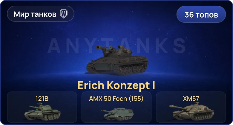 Мир Танков — 36 Топов | Erich Konzept I | MBT-B | Cobra 