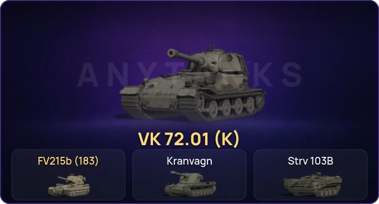 Мир Танков — Неактив | 13 Топов | FV215b (183) | VK 72.01 (K) 