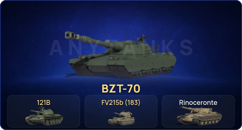 World of Tanks (RU) — 9 Топов | BZT-70 | FV215b (183) 