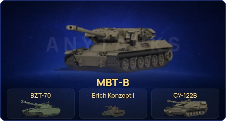 Мир Танков — 16 Топов | Erich Konzept I | MBT-B | BZT-70 | FV215b (183) 
