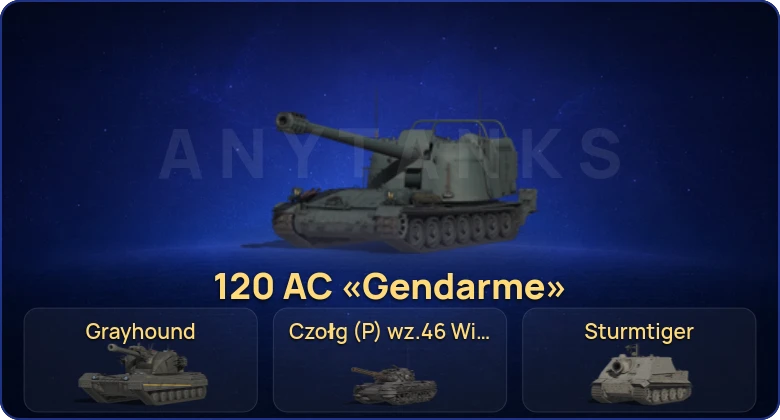 Мир Танков — 19 Топов | Grayhound | Czołg (P) wz.46 Wiedźmak | Sturmtiger | 120 AC «Gendarme» 