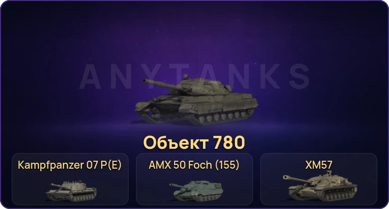 World of Tanks (RU) — Неактив | 18 Топов | Объект 780 | Kampfpanzer 07 P(E) 