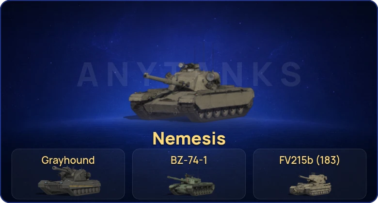 Мир Танков — 14 Топов | BZ-74-1 | Nemesis | Grayhound | FV215b (183) 