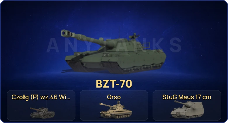 Мир Танков — 16 Топов | Czołg (P) wz.46 Wiedźmak | BZT-70 