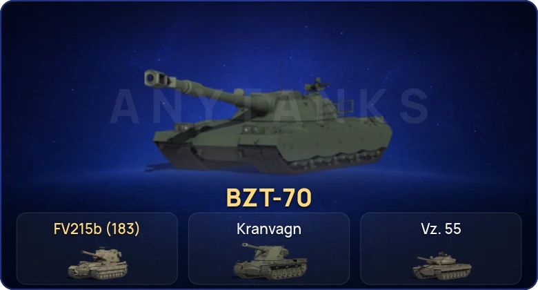 Мир Танков — 13 Топов | BZT-70 | FV215b (183) 