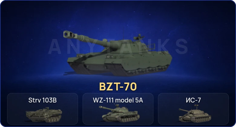 World of Tanks (RU) — 8 Топов | BZT-70  | Смена пароля