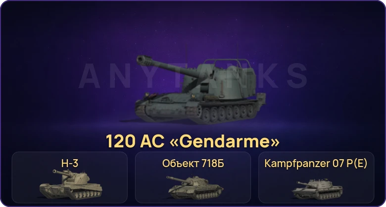 Мир Танков — Неактив | 7 Топов | Kampfpanzer 07 P(E) | H-3 | 120 AC «Gendarme» | Объект 718Б 
