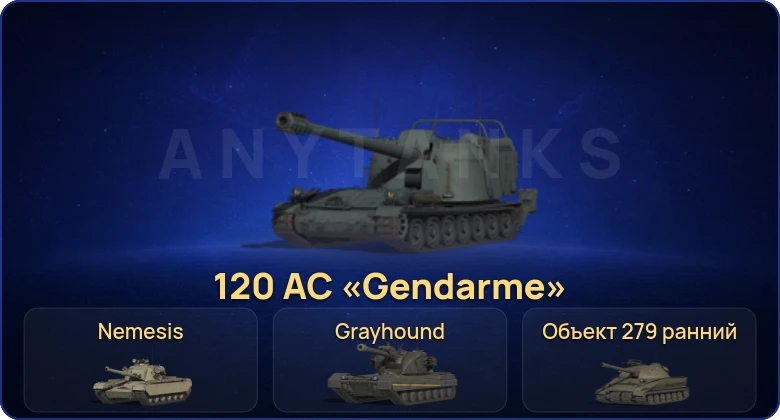 Мир Танков — 35 Топов | BZ-74-1 | Nemesis | Grayhound | 120 AC «Gendarme» 