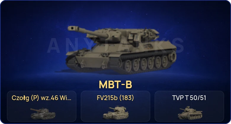World of Tanks (RU) — 16 Топов | Czołg (P) wz.46 Wiedźmak | MBT-B | FV215b (183) 