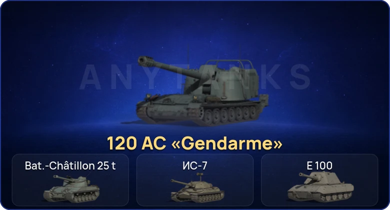 Мир Танков — 8 Топов | 120 AC «Gendarme» 