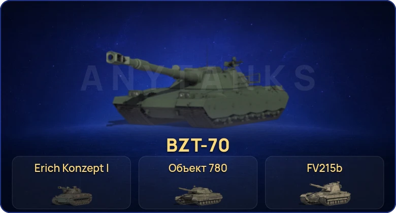 Мир Танков — 21 Топ | Объект 780 | BZT-70 | Erich Konzept I 