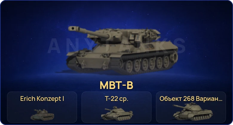 Мир Танков — 32 Топа | Erich Konzept I | Объект 279 | MBT-B | Т-22 ср. 