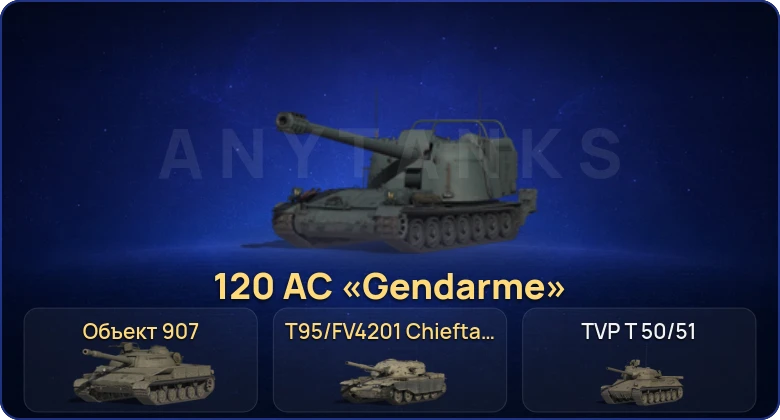14 Топов | 120 AC «Gendarme» | T95/FV4201 Chieftain | Объект 907 