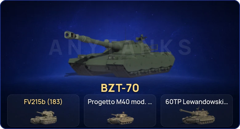 Мир Танков — 17 Топов | FV215b (183) | BZT-70 