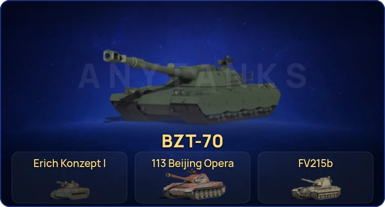 Мир Танков — 18 Топов | FV215b (183) | BZT-70 | Erich Konzept I | Champion 